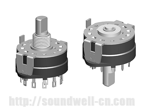 RS25 Metal Shaft Rotary Route Switch RS25 Metal Shaft Rotary Route Switch
